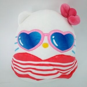 Squishmallows Hello Kitty with Swimming Suite Sun Glasses 8" Stuffed Plush 2023